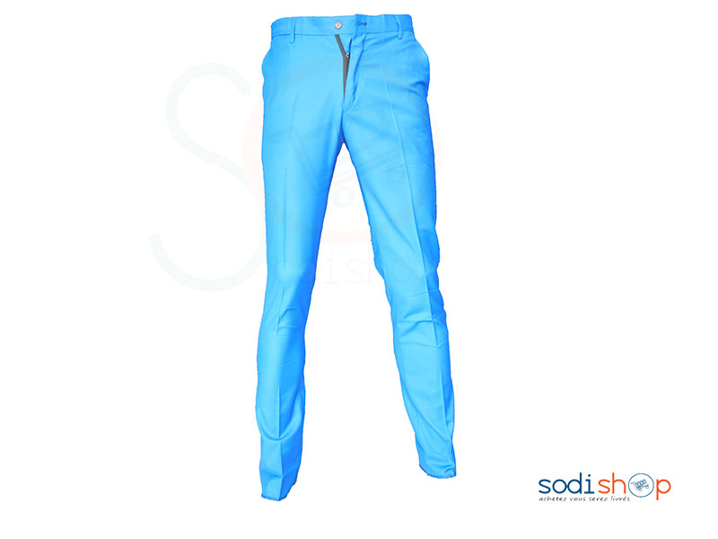 Pantalon Tissu Bleu pour Homme-WA0021