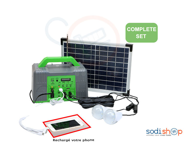 Kit Solaire d'énergie SK0605W 5W avec 3 Ampoules - SYE0042