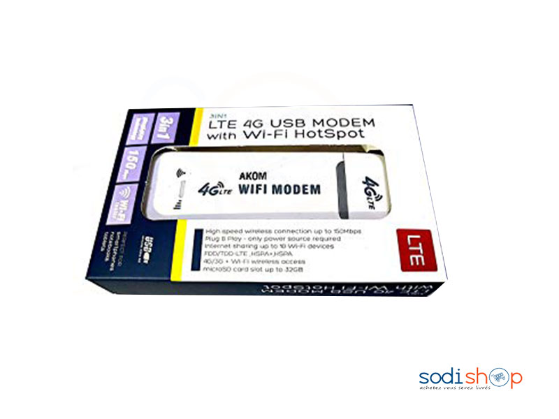 Clé USB Wifi 3in1 LTE 3G/ 4G USB MODEM avec partage Wifi 150mbps – Image 2
