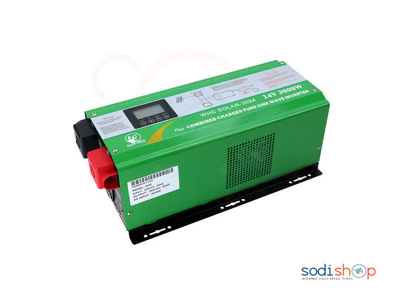 Onduleur Solaire WHC 12 V 220 V 3000 W Pur Puissance d'onde Sinusoïdale - WHC-3024L