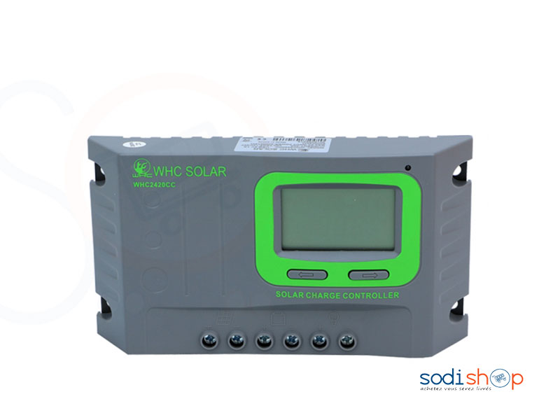 Contrôleur pour système solaire PWM 12V 24V 20A 2420CC