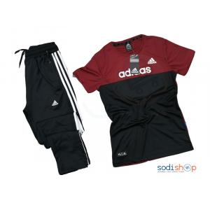 Jogging Complet Adidas Couleur Noir Rouge Bordeaux BO0019