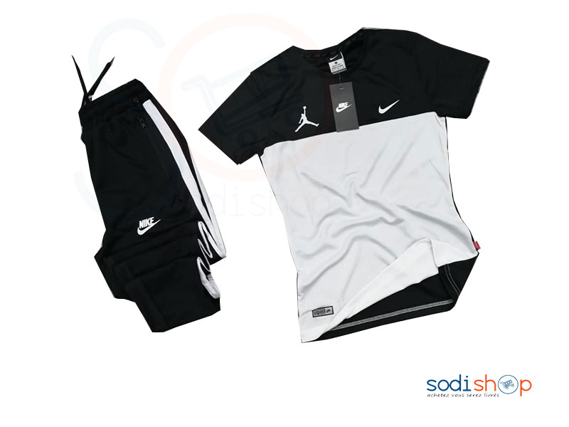 Ensemble Jogging Nike Jordan Couleur Noir Blanc BO0019