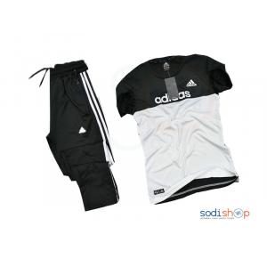 Jogging Complet Adidas Couleur Noir Blanc BO0019