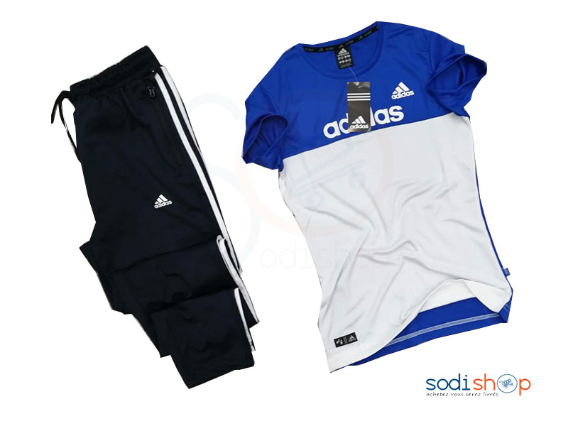 Jogging Complet Adidas Couleur Noir Bleu BO0019