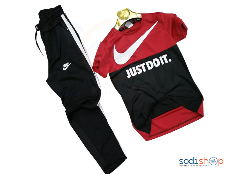 Ensemble Jogging NIKE Couleur Noir Rouge BO0019