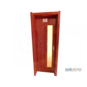 Porte d’Entrée en Bois Vitrée avec Cadre