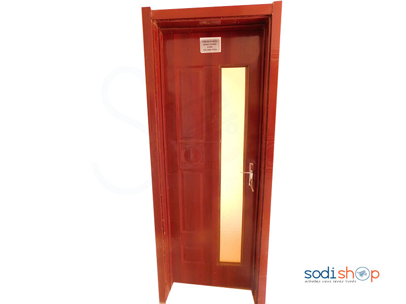 Porte d’Entrée en Bois Vitrée avec Cadre