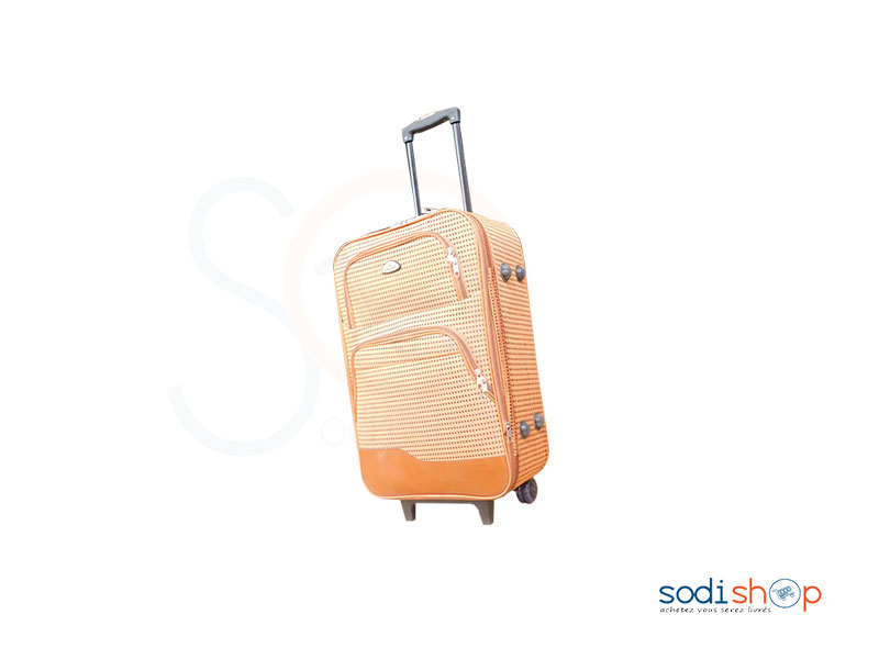 Valise à Roulette Double Trolley Couleur Marron Claire Petit BG0053