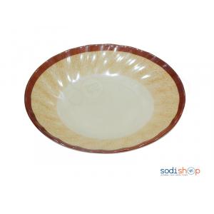 Assiette Plate En Plastique Incassable Couleur Marron VI0050