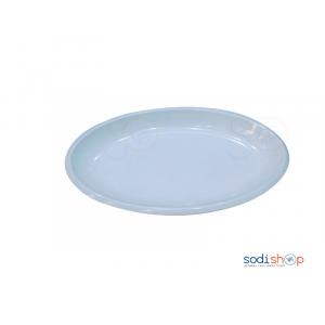 Assiette blanche en plastique pour une personne-VI0050