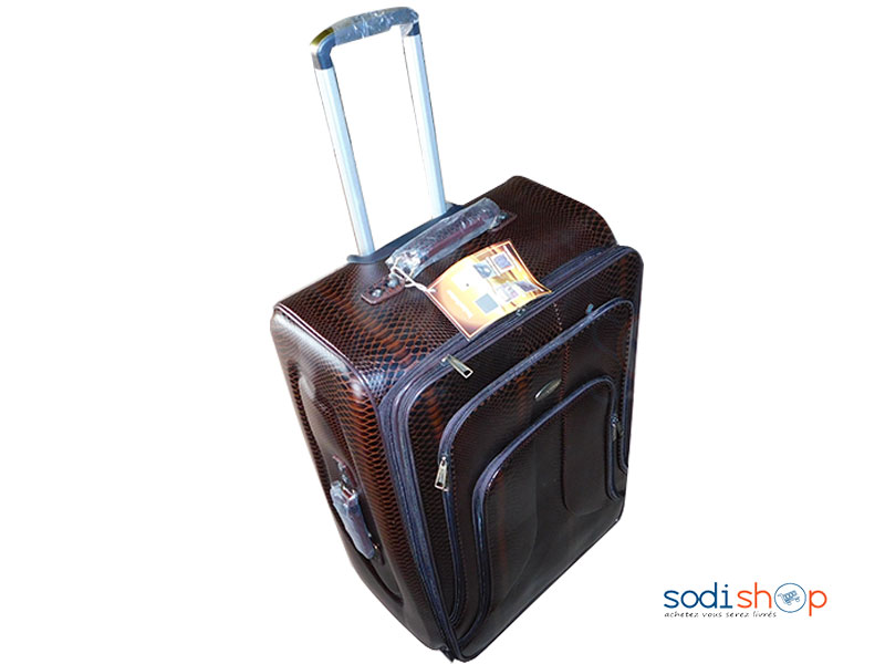 Valise à Roulette Double Trolley Couleur Marron Taille L BG0053