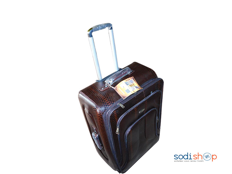 Valise à Roulette Double Trolley Couleur Marron Moyen BG0053
