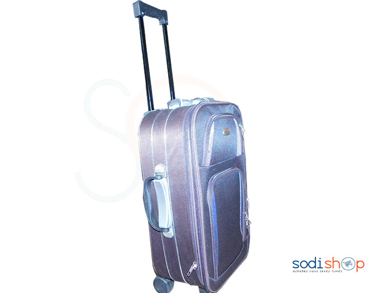 Valise à Roulette Double Trolley Couleur Violet Noire Grand BG0053