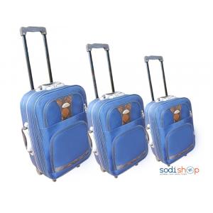 Ensemble 3 Valises Cabines - Couleur Bleu BG0053