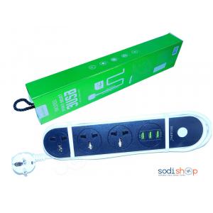 Rallonge Belking longue BK3301 3 prises 220V plus 3 ports USB 5 V 3.1A 200 CM