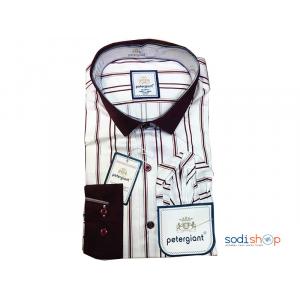 Chemise Manche Longue pour Homme Petergiant Blanc Marron