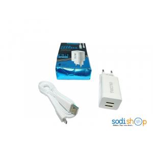 Chargeur avec 2 Ports USB, Multi-Usage Appareils Electroniques, Smartphones - Tecno 2A Output SODI00