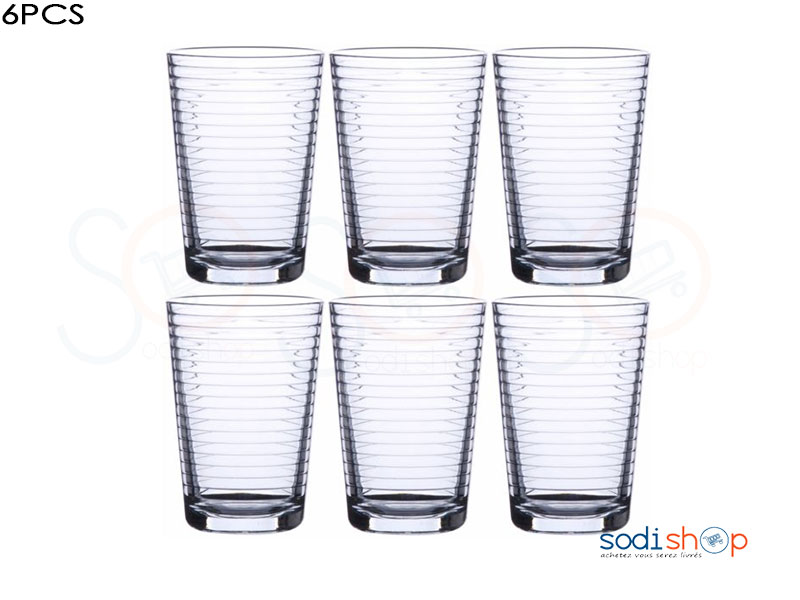 Verre à Boire Transparent – 6 Pièces VI0050