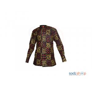 Chemise Manche Longue Pour Homme Couleur Bogolan MJ0022