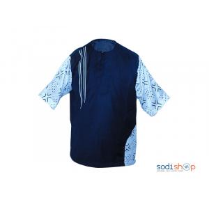 Chemise à Motif pour Homme Couleur Bleu /Blanc
