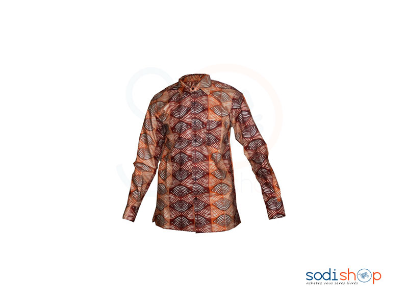 Chemise Manche Longue à Motif Pour Homme MJ002