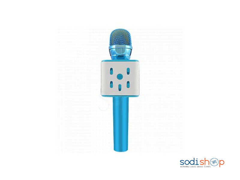 Microphone Bluetooth Sans Fil JLGS-Plus avec Haut-parleur, Bleu