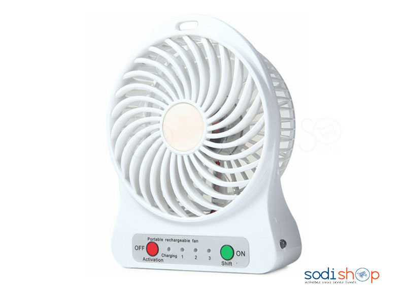 Mini-Ventilateur Rechargeable Portable Mini-Fan - Chargeur de Téléphone