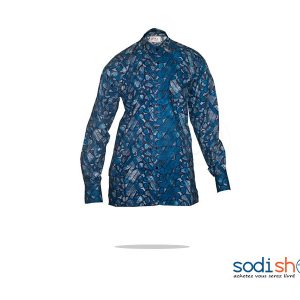 Chemise à Motif Pour Homme - Couleur Bleu, Taille M MJ0022