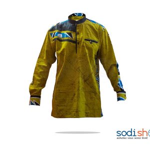 Chemise Manche Longue à Motif Couleur Verte Pour Homme MJ0022