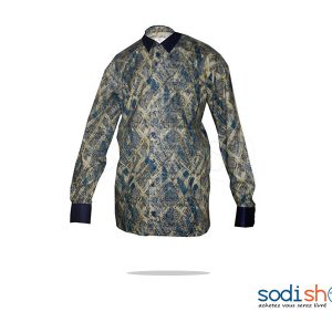 Chemise Pour Homme - Motif Artistique, Taille XL MJ0022