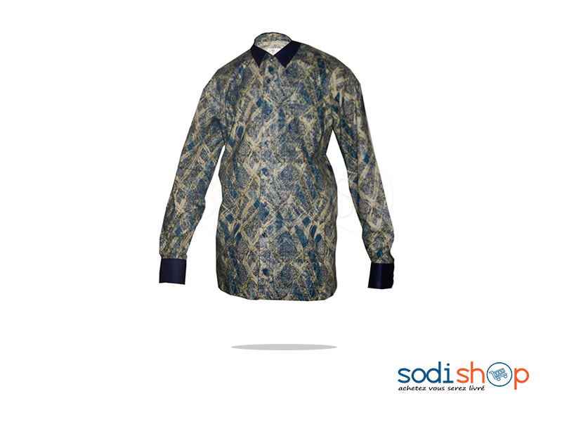 Chemise Pour Homme - Motif Artistique, Taille XL MJ0022