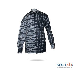 Chemise Pour Homme - Motif Africaine, Taille XL MJ0022