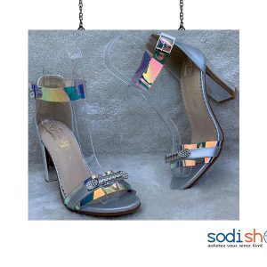 Chaussure à Talons Golden Kello - Couleur Gris, Pour Femme AU0059