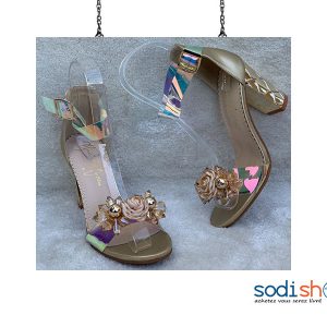 Chaussure à Talons Golden Kello - Couleur Or, Pour Femme AU0059