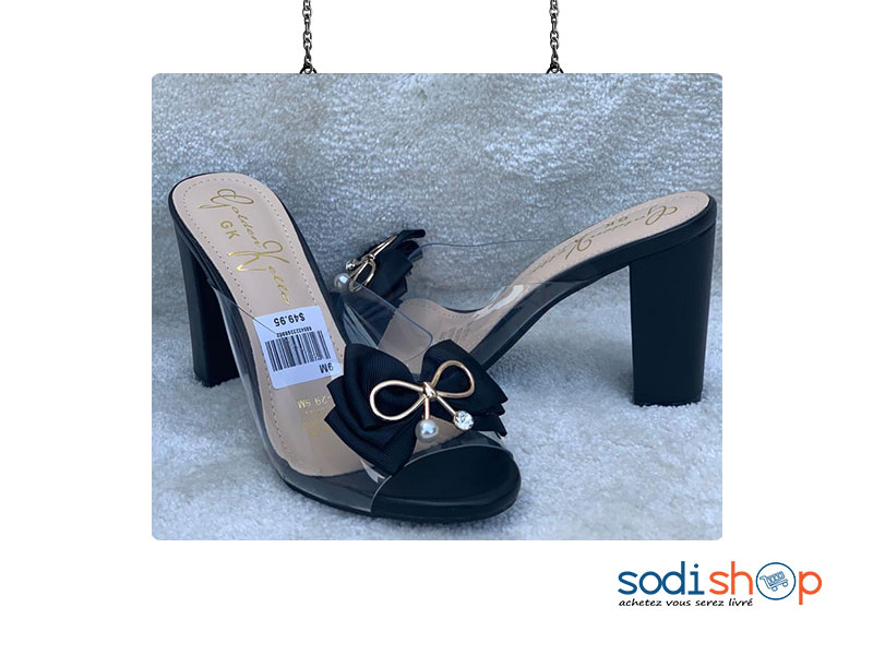 Chaussures Pour Femme, Talon à Noeud Golden Kello - Couleur Noir AU0059