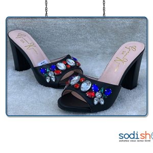 Talon, Chaussures Golden Kello - Couleur Noir, Pour Femme AU0059