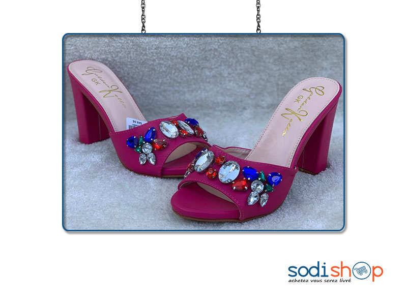 Talon, Chaussures Golden Kello - Couleur Rose, Pour Femme AU0059