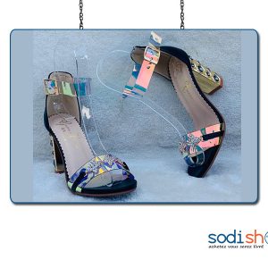 Chaussure à Talons Golden Kello - Couleur Noir, Pour Femme AU0059