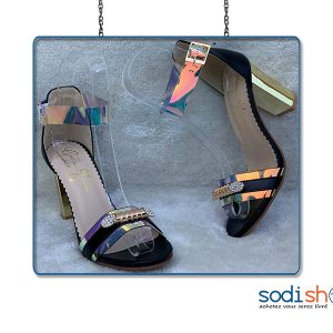 Chaussure à Talons Golden Kello - Couleur Noir, Pour Femme AU0059