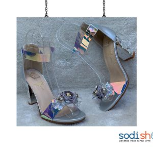 Chaussure à Talon Pour Femme Couleur Grise Transparente AU0059