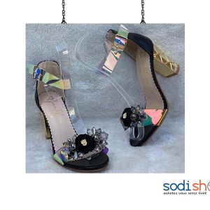 Chaussure à Talon Pour Femme Couleur Noire Transparente AU0059