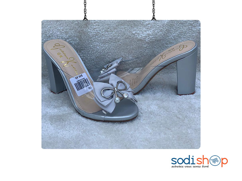 Chaussure à Talon Pour Femme Couleur Grise Transparente AU0059