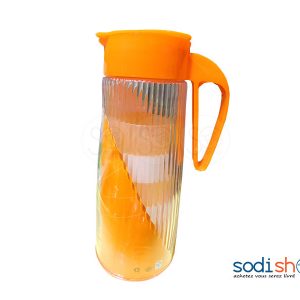Carafe en Plastique + 4 Bols - Couleur Orange/Transparent 1.5L LB0060