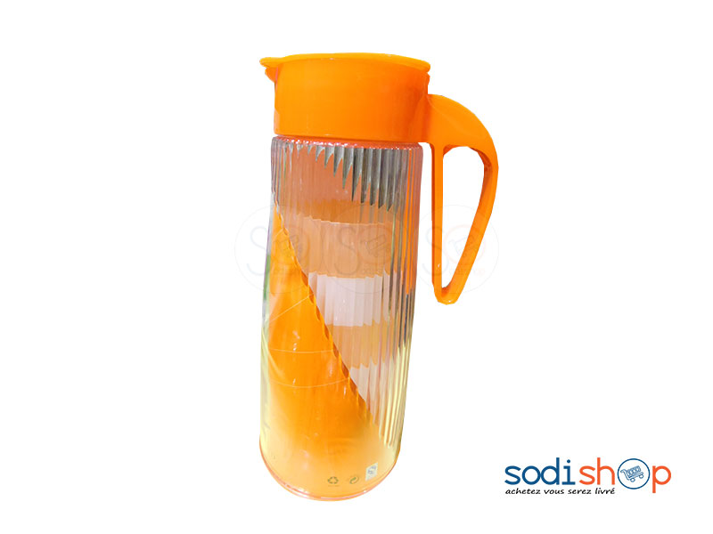 Carafe en Plastique + 4 Bols - Couleur Orange/Transparent 1.5L LB0060