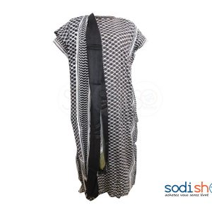 Robe à Motif - Couleur Noir/Blanc Pour femme AK0061