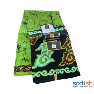 Léger Antique à Motif Couleur Verte Noire 6 Yard GF0059