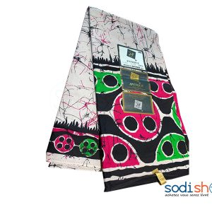 Léger Antique à Motif Couleur Blanche/Verte et Rose 6 Yard GF0059
