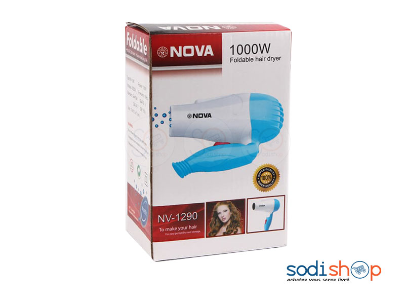 Sèche-cheveux Pliable Electrique - Séchoir Nova NV1290 1000w – Image 3