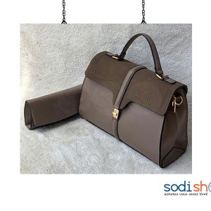Sac à Main Pour Femme + Pochette - Couleur Marron AU0059